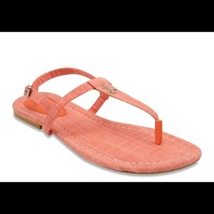 NWT NAUTICA ABOVE DECK LINEN T-STRAP SANDAL